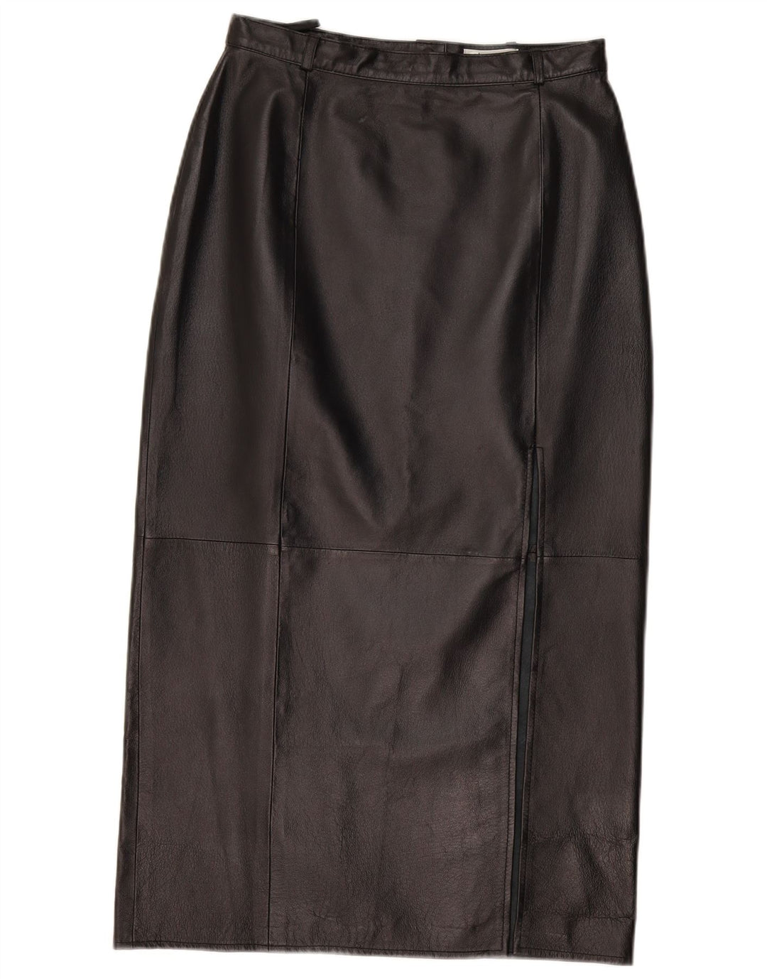 Vintage Womens Leather Skirt W28 Medium Black Leather