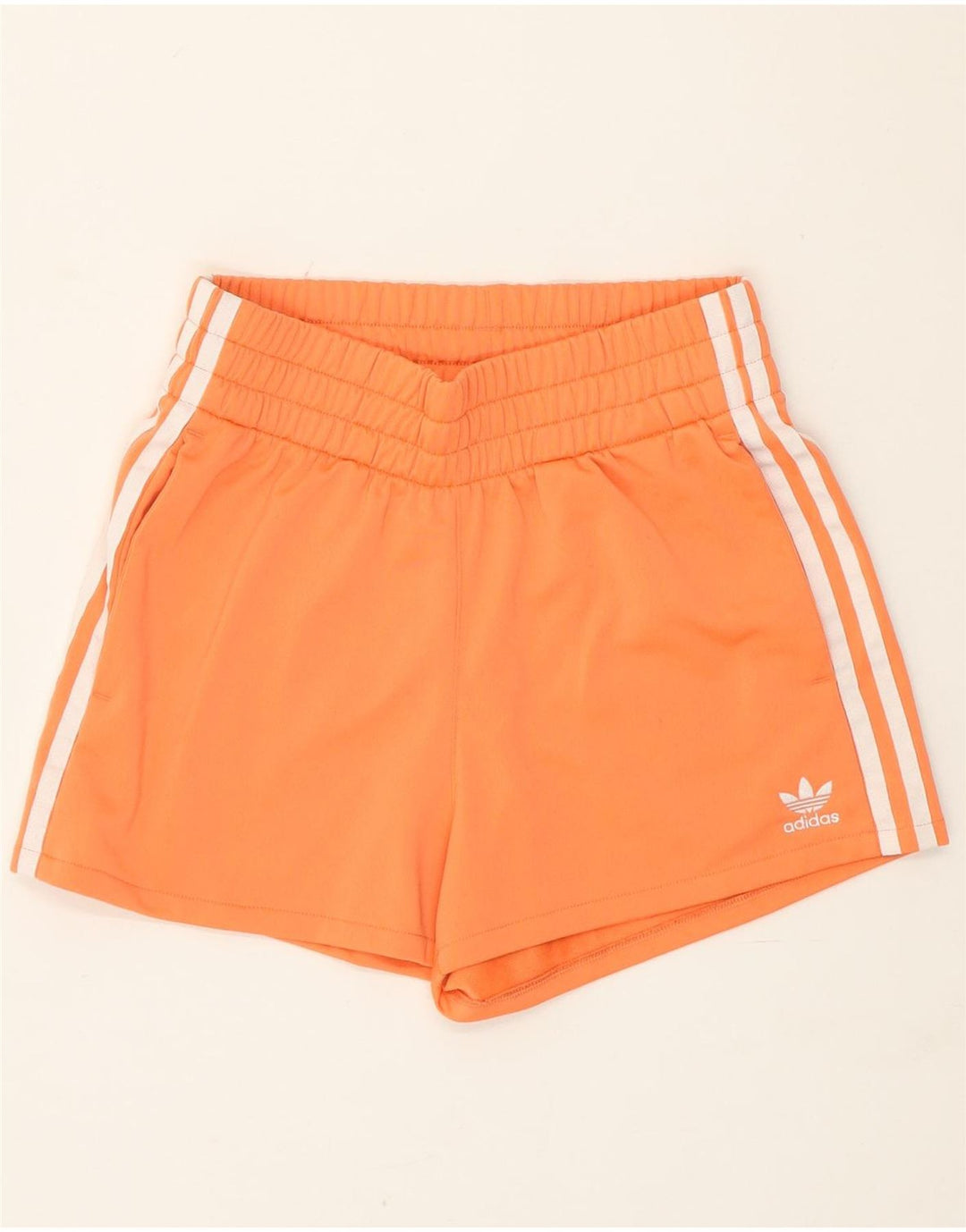 Adidas Womens Sport Shorts UK 6 XS  Orange Polyester