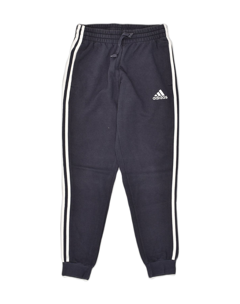 ADIDAS Mens Tracksuit Trousers Joggers Small Navy Blue Cotton | Vintage Adidas | Thrift | Second-Hand Adidas | Used Clothing | Messina Hembry 