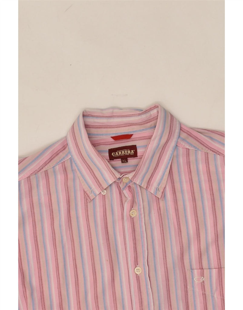 CARRERA Mens Shirt XL Pink Striped Cotton | Vintage Carrera | Thrift | Second-Hand Carrera | Used Clothing | Messina Hembry 