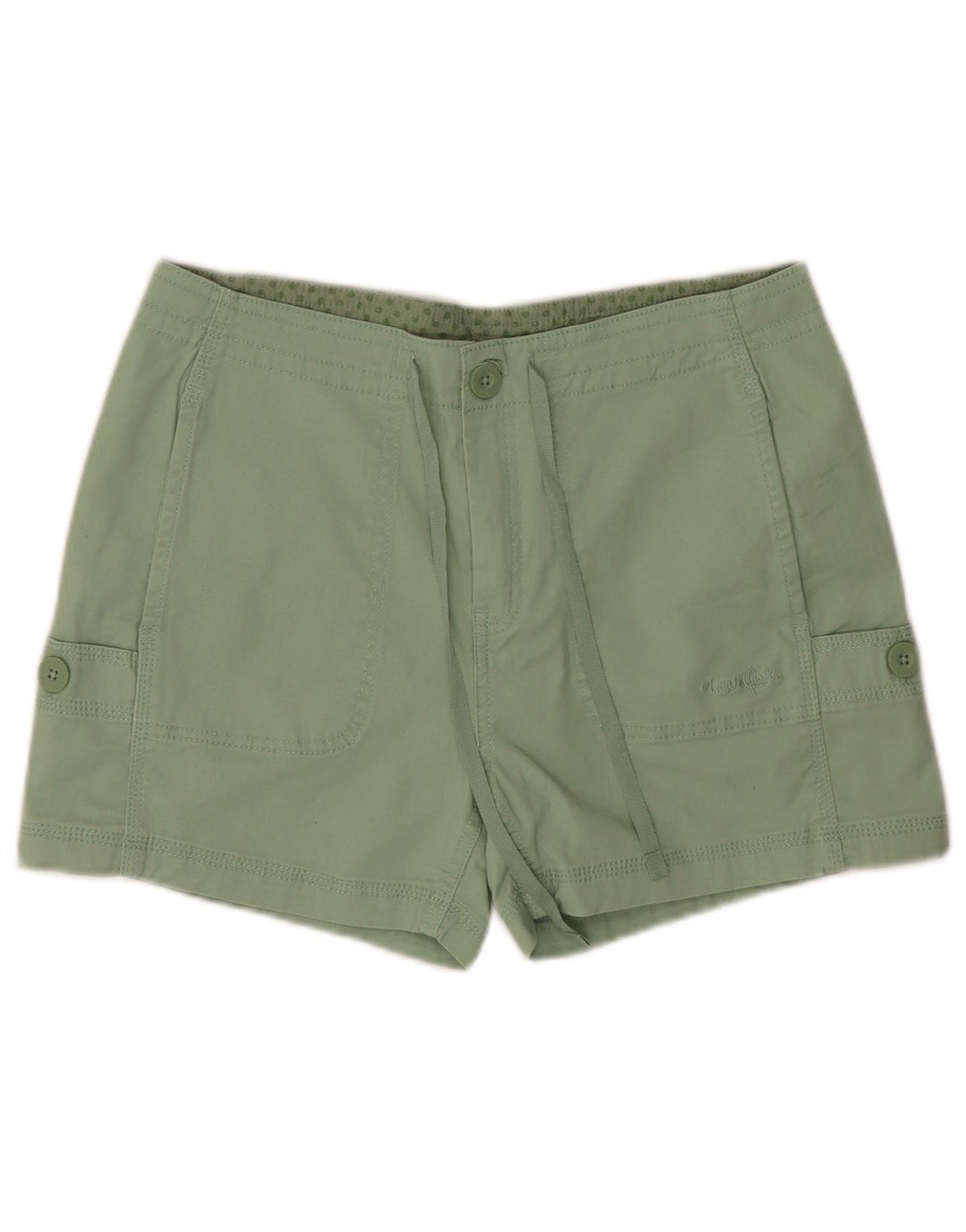 Weird Fish Womens Cargo Shorts UK 8 Small W32  Green Cotton