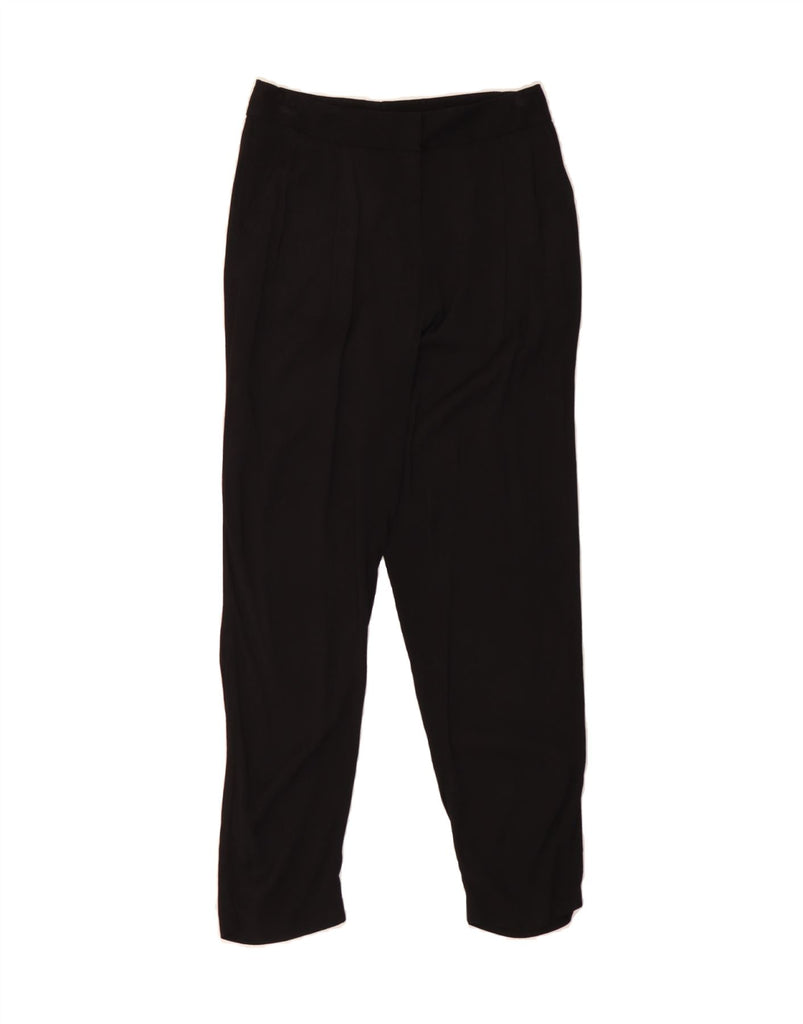 ARMANI EXCHANGE Womens Crop Casual Trousers US 2 XS W25 L26 Black Viscose Vintage Armani Exchange and Second-Hand Armani Exchange from Messina Hembry 
