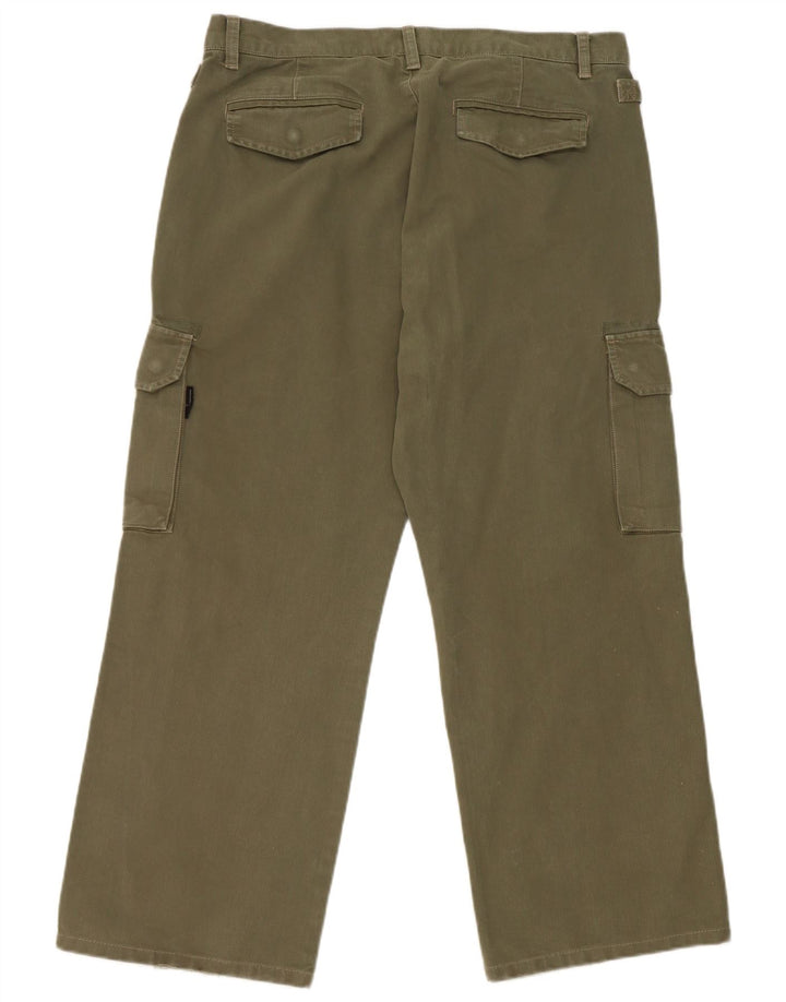 Sergio Tacchini Mens Wide Leg Cargo Trousers W34 L27 Green