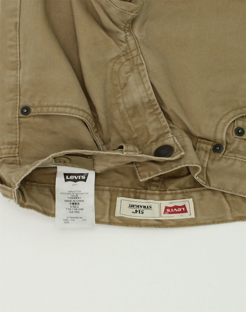 LEVI'S Boys 514 Straight Casual Trousers 5-6 Years W22 L20 Beige Cotton | Vintage Levi's | Thrift | Second-Hand Levi's | Used Clothing | Messina Hembry 