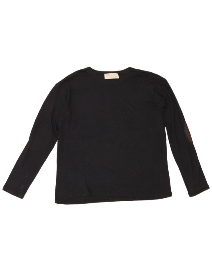 Zara Womens Top Long Sleeve UK 10 Small Black