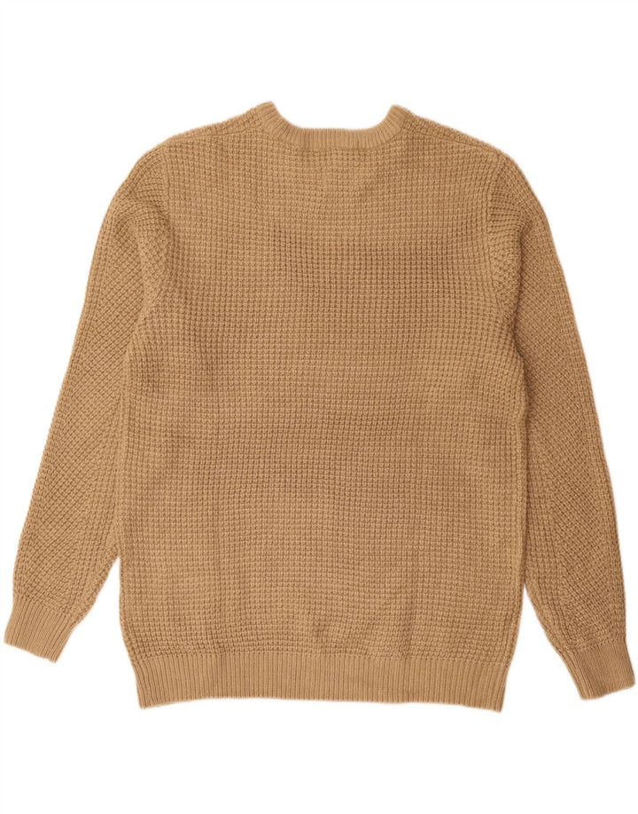 JACK & JONES Mens Crew Neck Jumper Sweater 2XL Brown Acrylic