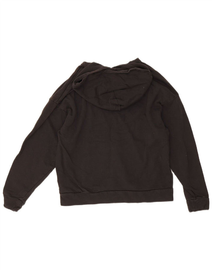 Puma Womens Hoodie Jumper UK 14 Medium Black Cotton
