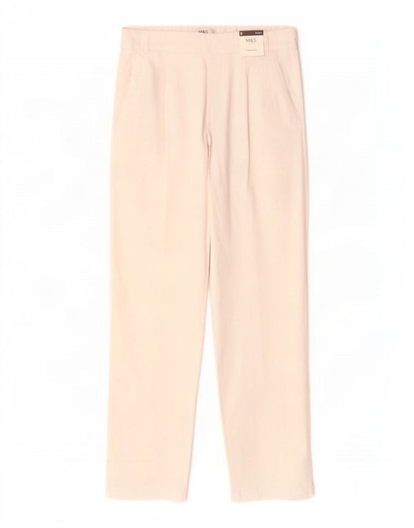 Marks & Spencer Womens Short Casual Trousers UK 8 Small W26 L27 White
