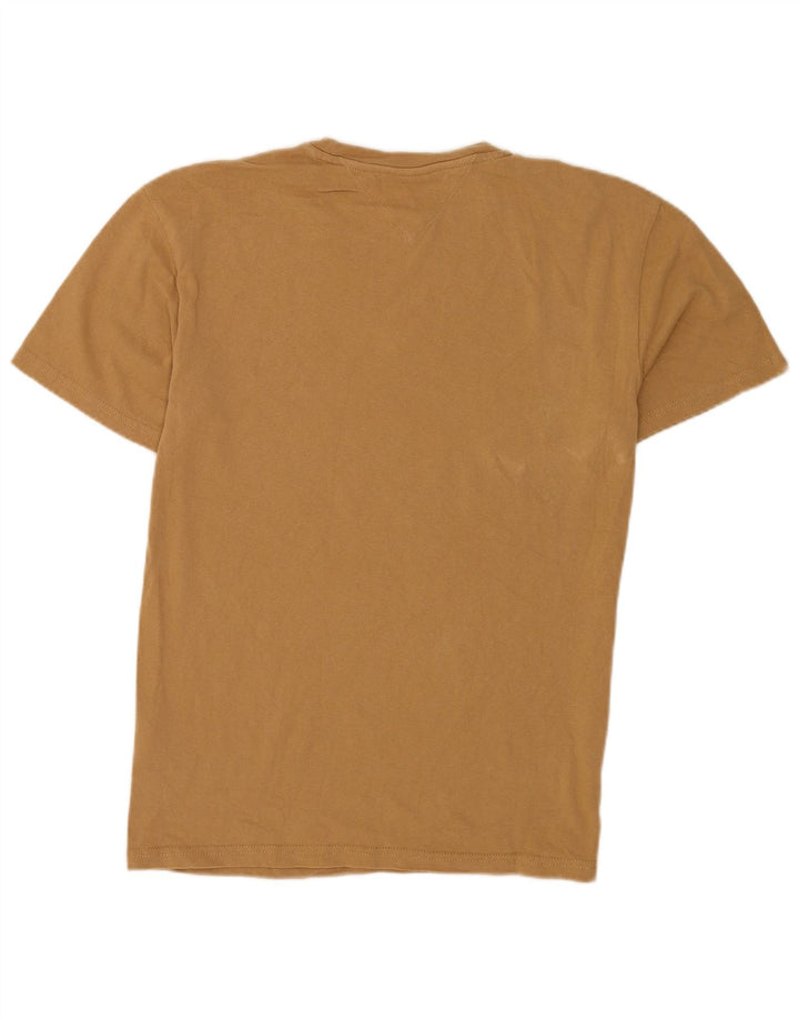 Tommy Hilfiger Mens T-Shirt Top Small Brown Cotton