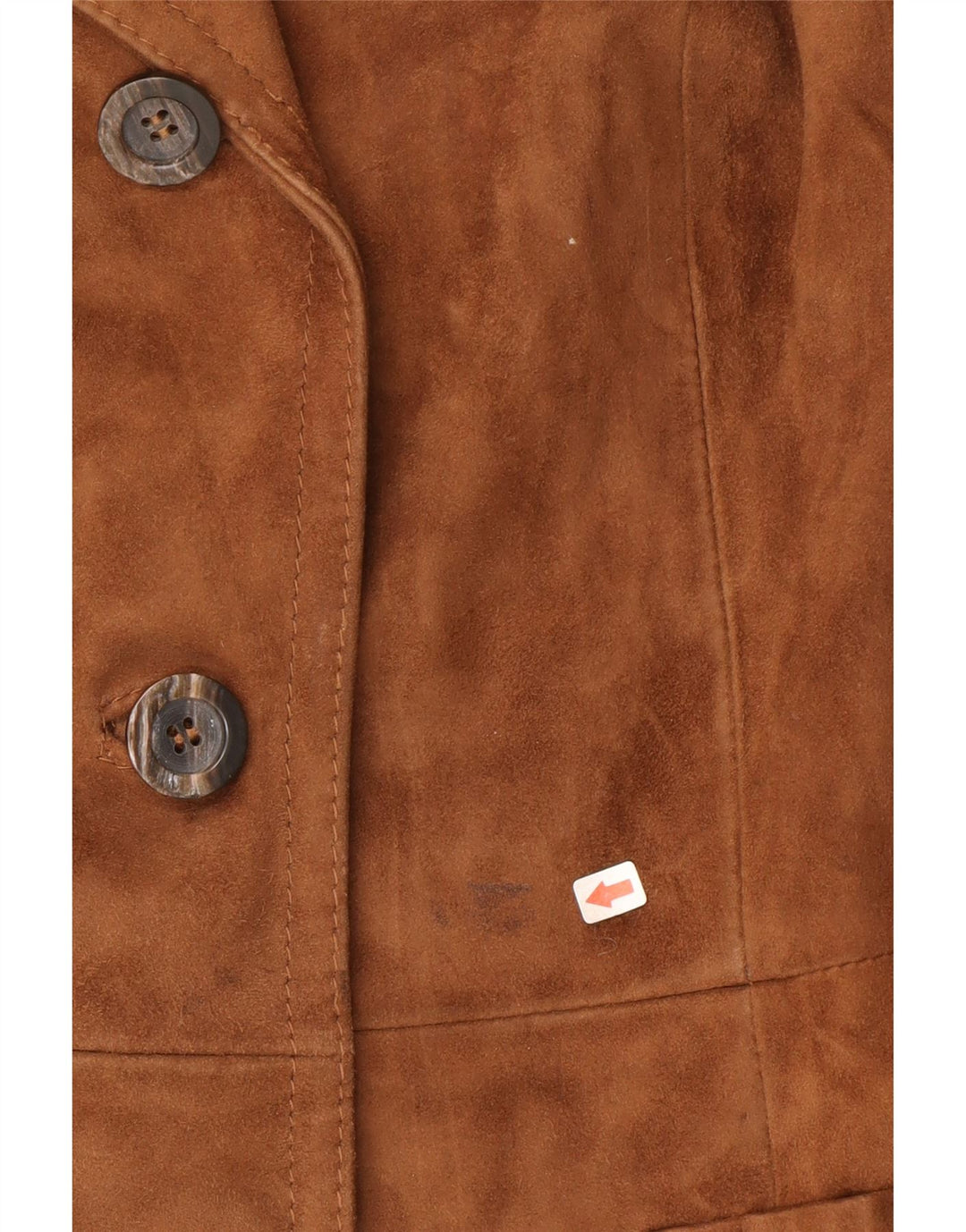 Vintage Womens 3 Button Suede Blazer Jacket IT 46 Large Brown Leather
