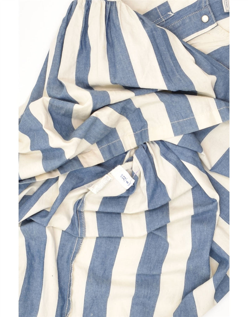 BENETTON Girls Sleeveless Tent Dress 5-6 Years Blue Striped Cotton | Vintage Benetton | Thrift | Second-Hand Benetton | Used Clothing | Messina Hembry 