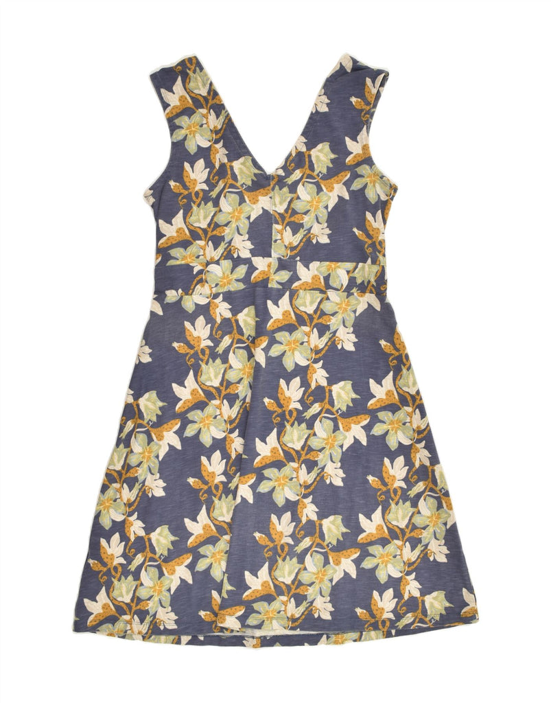 PATAGONIA Womens Sleeveless A-Line Dress UK 12 Medium Navy Blue Floral | Vintage Patagonia | Thrift | Second-Hand Patagonia | Used Clothing | Messina Hembry 