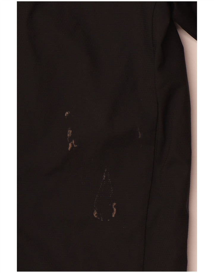 Nike Mens Hooded Tracksuit Top Jacket Large Black Geometric Polyester