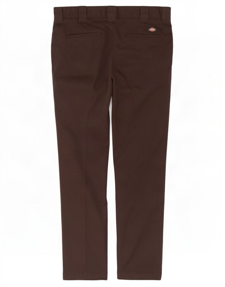 Dickies Mens Slim Fit Chino Trousers W30 L32 Brown Polyester