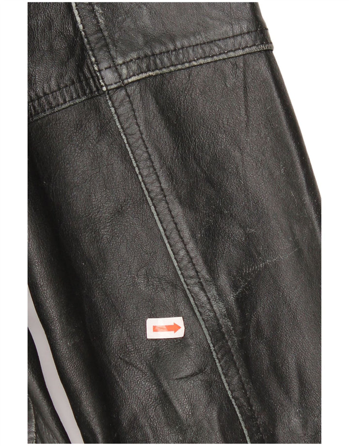 MOTIVI Womens Leather Jacket UK 14 Medium Black