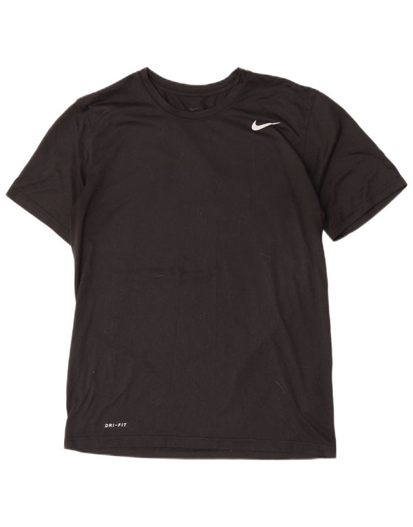 Nike Mens Dri Fit T-Shirt Top Medium Black Polyester