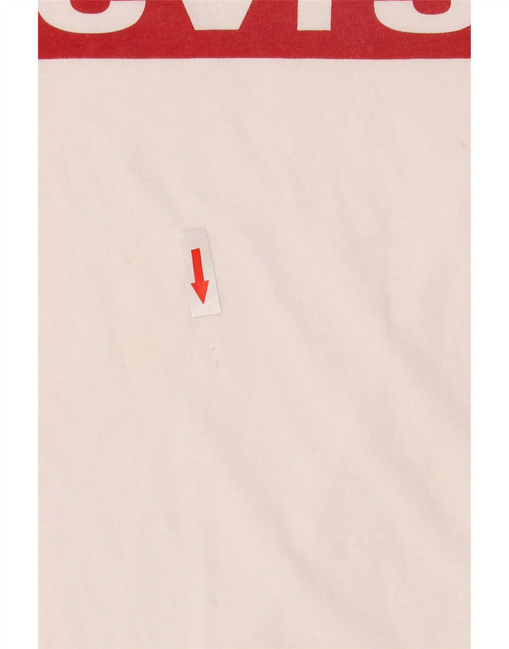 Levi's Womens Graphic T-Shirt Top UK 2 2XS White