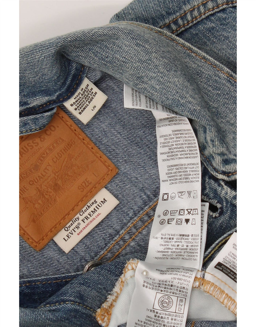 Levi's Mens Denim Jacket UK 40 Large Blue Cotton