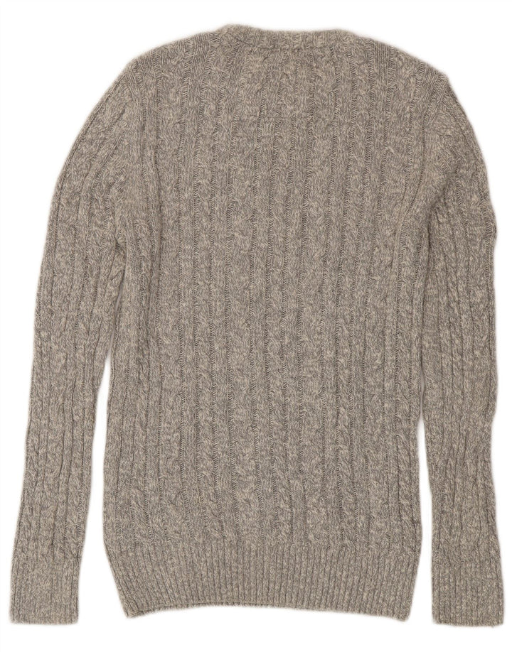 Superdry Mens Crew Neck Jumper Sweater Small Grey Flecked Cotton