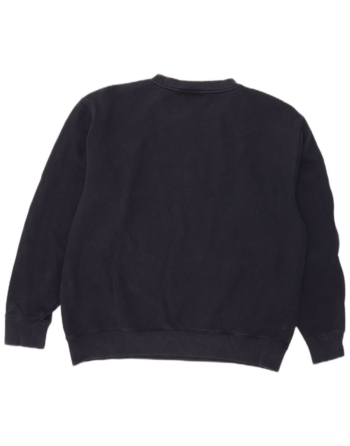 Fila Mens Graphic Sweatshirt Jumper Large Navy Blue Colourblock