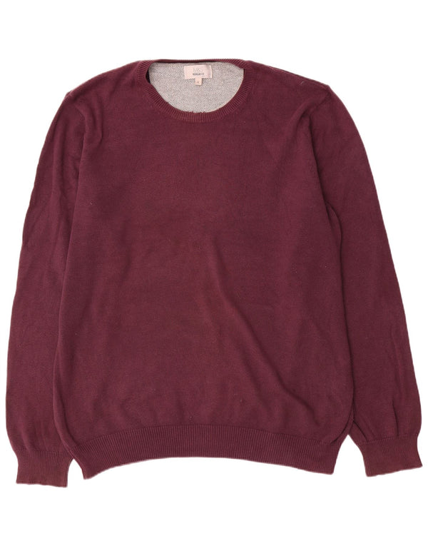 Marks & Spencer Mens Regular Fit Crew Neck Jumper Sweater Large Purple