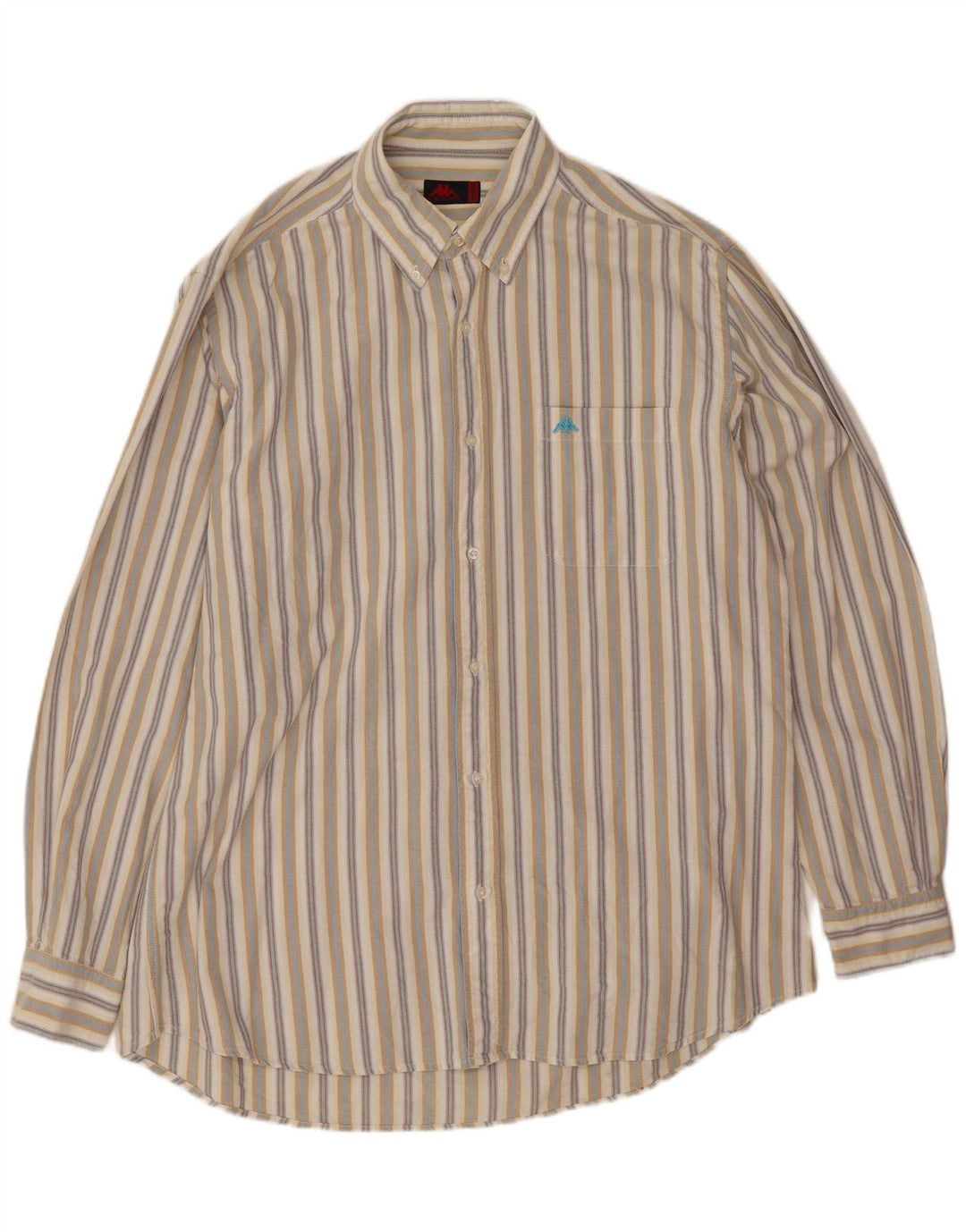 Kappa Mens Shirt 2XL Beige Striped