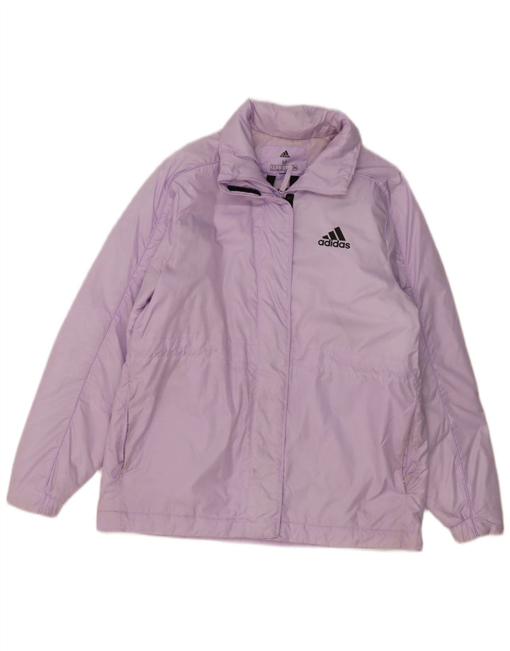 Adidas Womens Graphic Padded Jacket UK 12/14 Medium Purple Polyester
