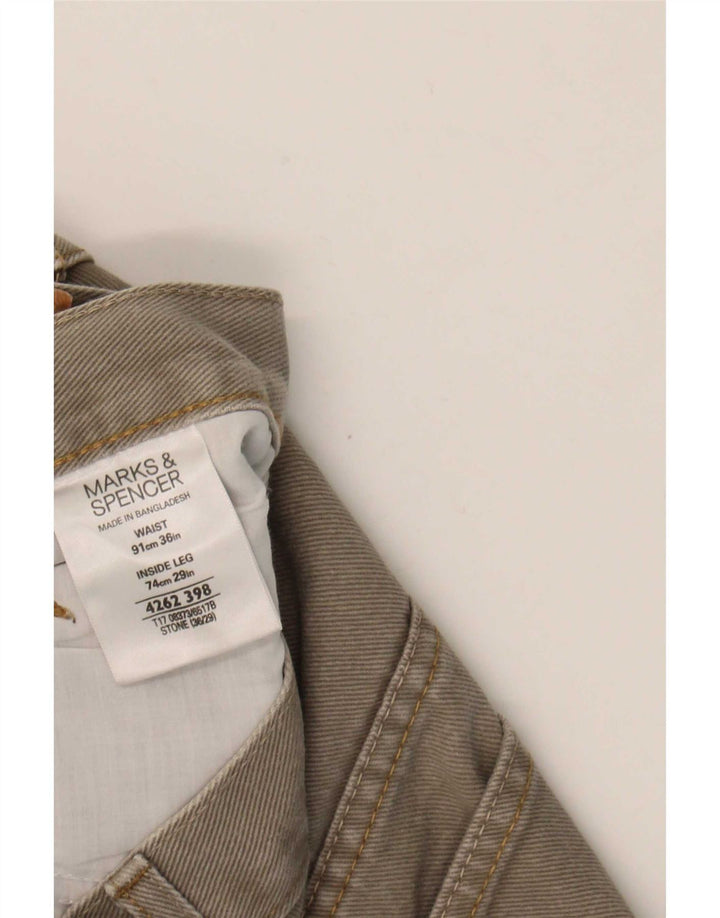 Marks & Spencer Mens Blue Harbour Straight Jeans W36 L29 Grey Cotton