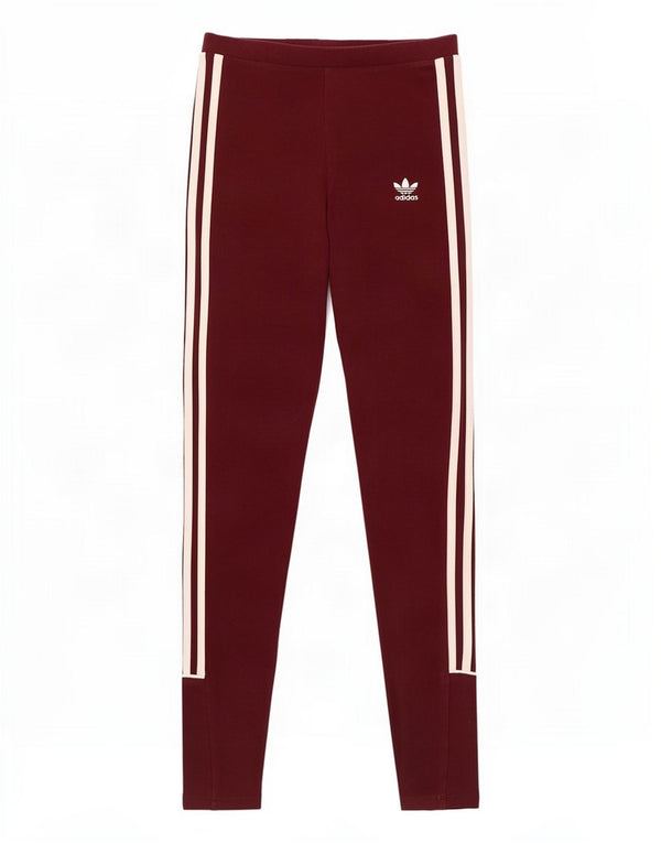 Adidas Womens Leggings UK 6 XS Burgundy Cotton