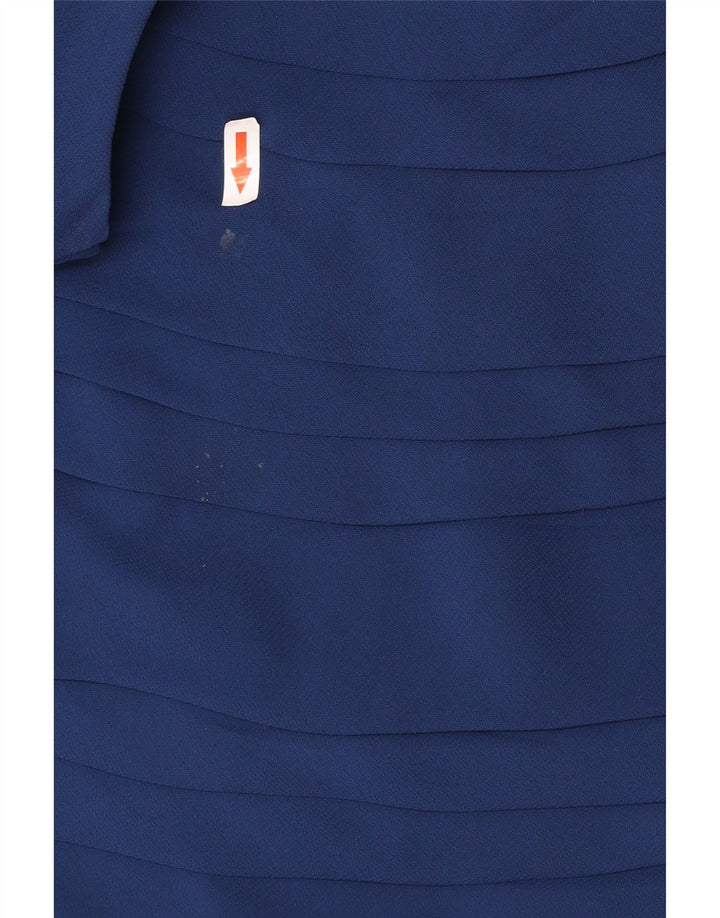 French Connection Womens Sheath Dress UK 10 Small Blue Polyester