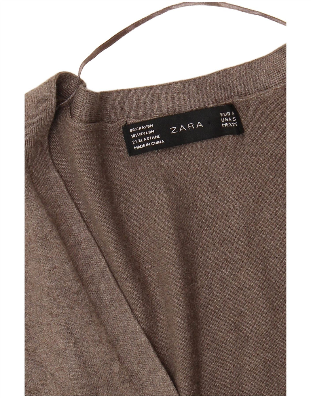 ZARA Womens Cardigan Sweater UK 10 Small Grey Rayon