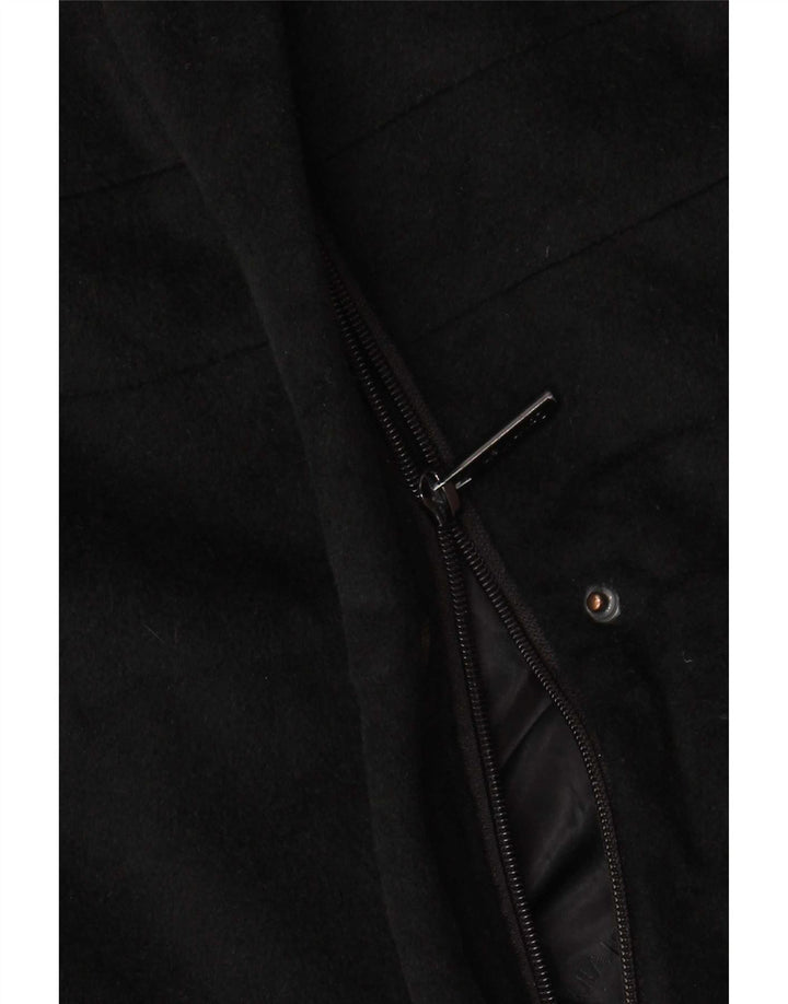 Calvin Klein Womens Overcoat US 6 Medium Black Angora