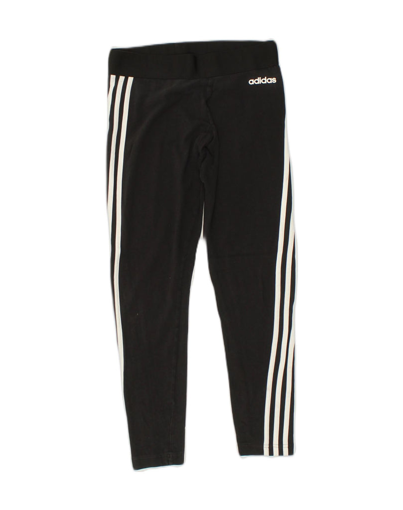 ADIDAS Womens Tracksuit Trousers UK 8 Small Black Cotton | Vintage Adidas | Thrift | Second-Hand Adidas | Used Clothing | Messina Hembry 