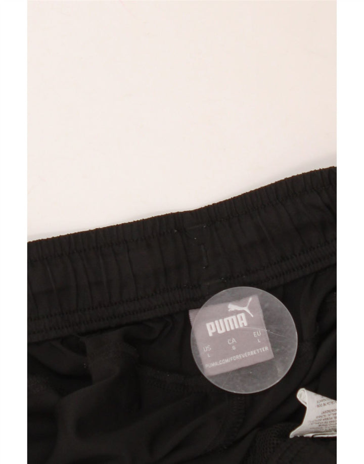 PUMA Mens Tracksuit Trousers Large Black Polyester