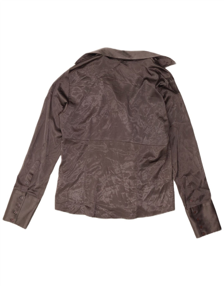 Zara Womens Pullover Shirt Blouse UK 18 XL Grey Polyester