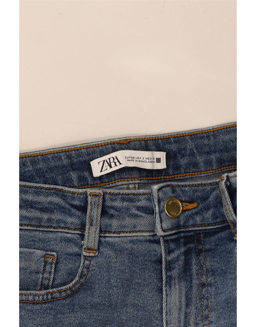 ZARA Womens Flared Jeans EU 34 2XS W24 L26 Blue Cotton Vintage Zara and Second-Hand Zara from Messina Hembry 