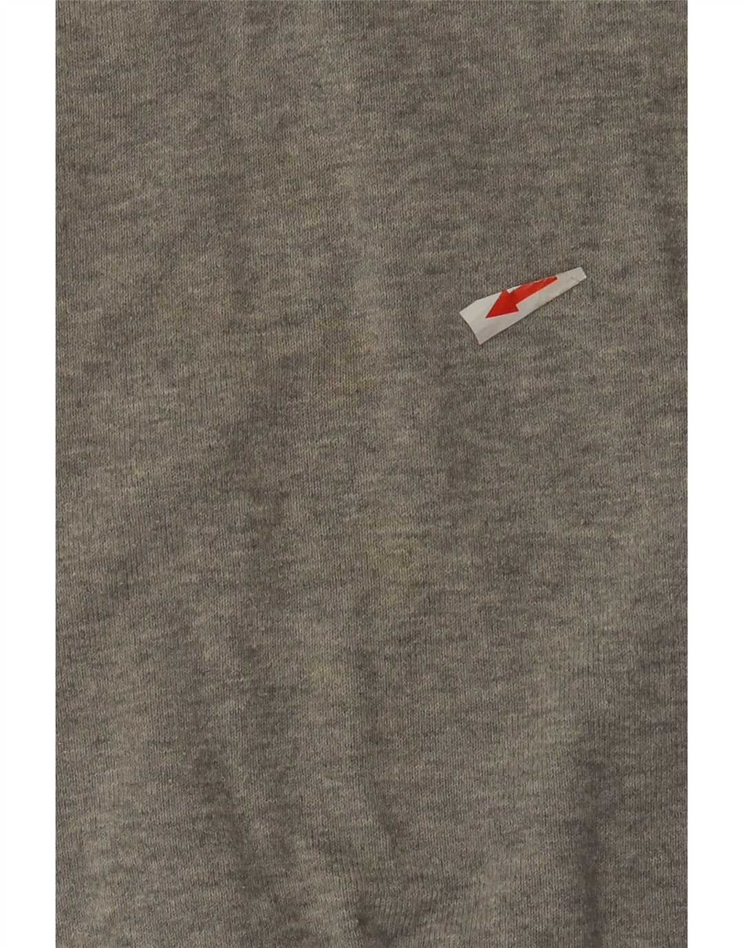 Zara Mens Short Sleeve V-Neck Jumper Sweater Large Grey Flecked