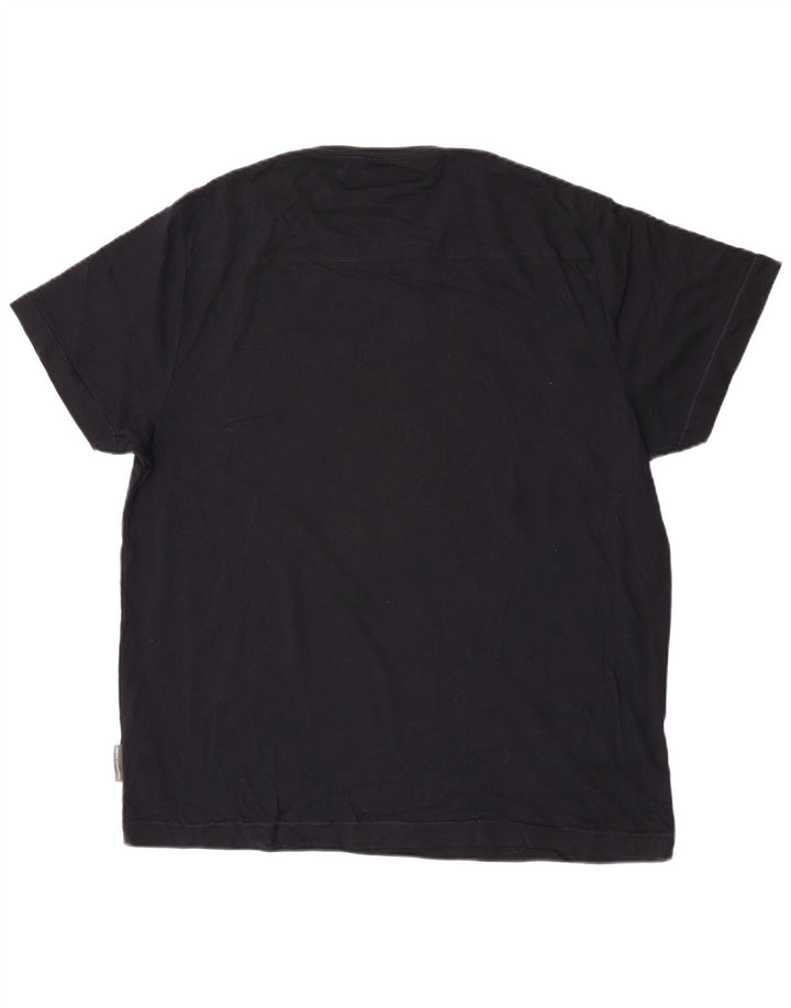French Connection Mens T-Shirt Top 2XL Black Cotton
