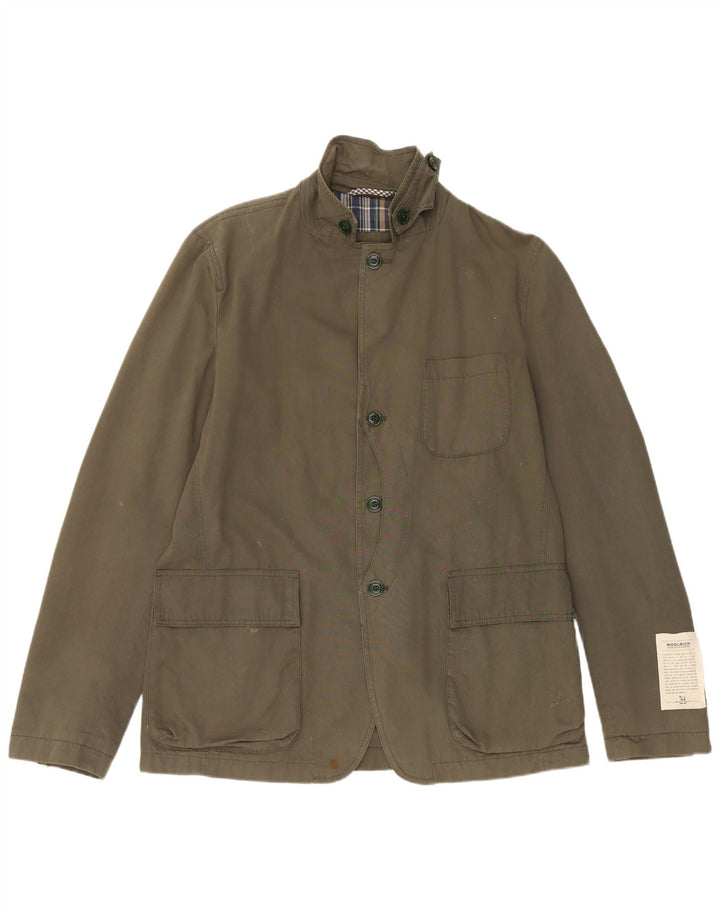 Woolrich Mens Utility Jacket UK 40 Large Green Cotton