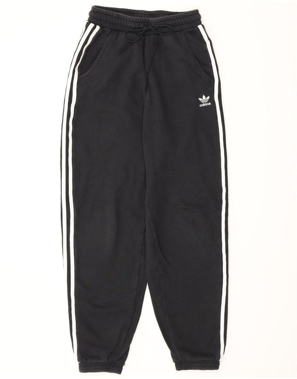 Adidas Womens Tracksuit Trousers Joggers UK 8 Small Black Cotton