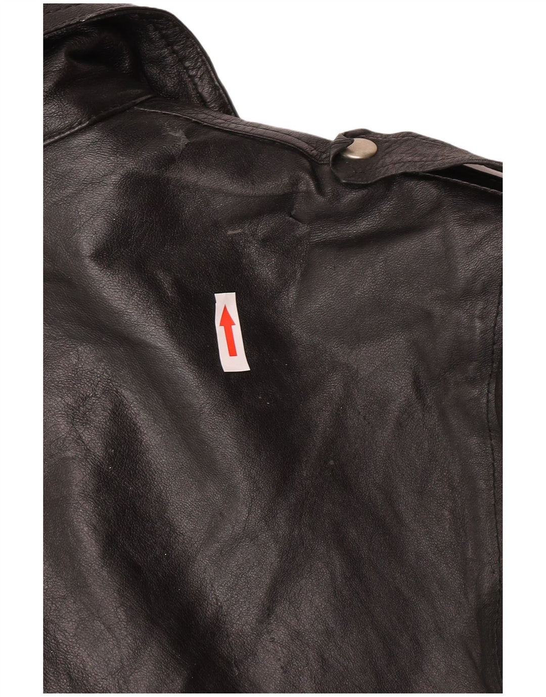 Vintage Mens Leather Biker Jacket IT 52 XL Black