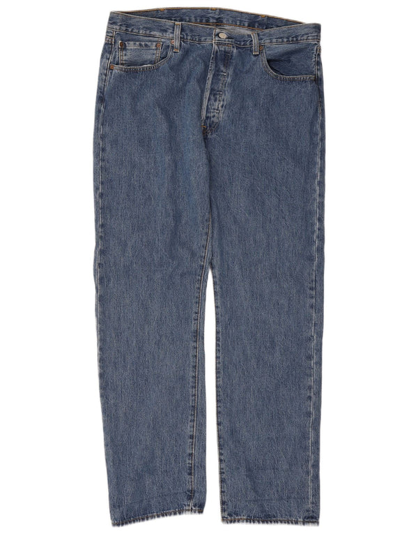 Levi's Mens 501 Straight Jeans W38 L32 Blue Cotton