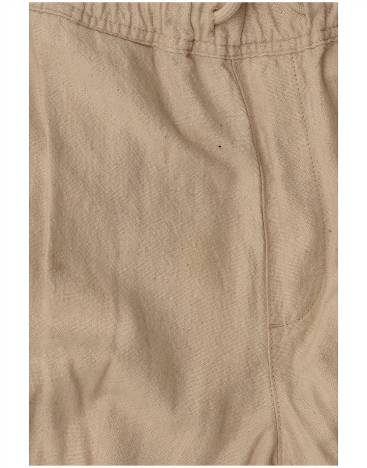 Zara Womens Crop Joggers Cargo Trousers Small W30 L25 Off White
