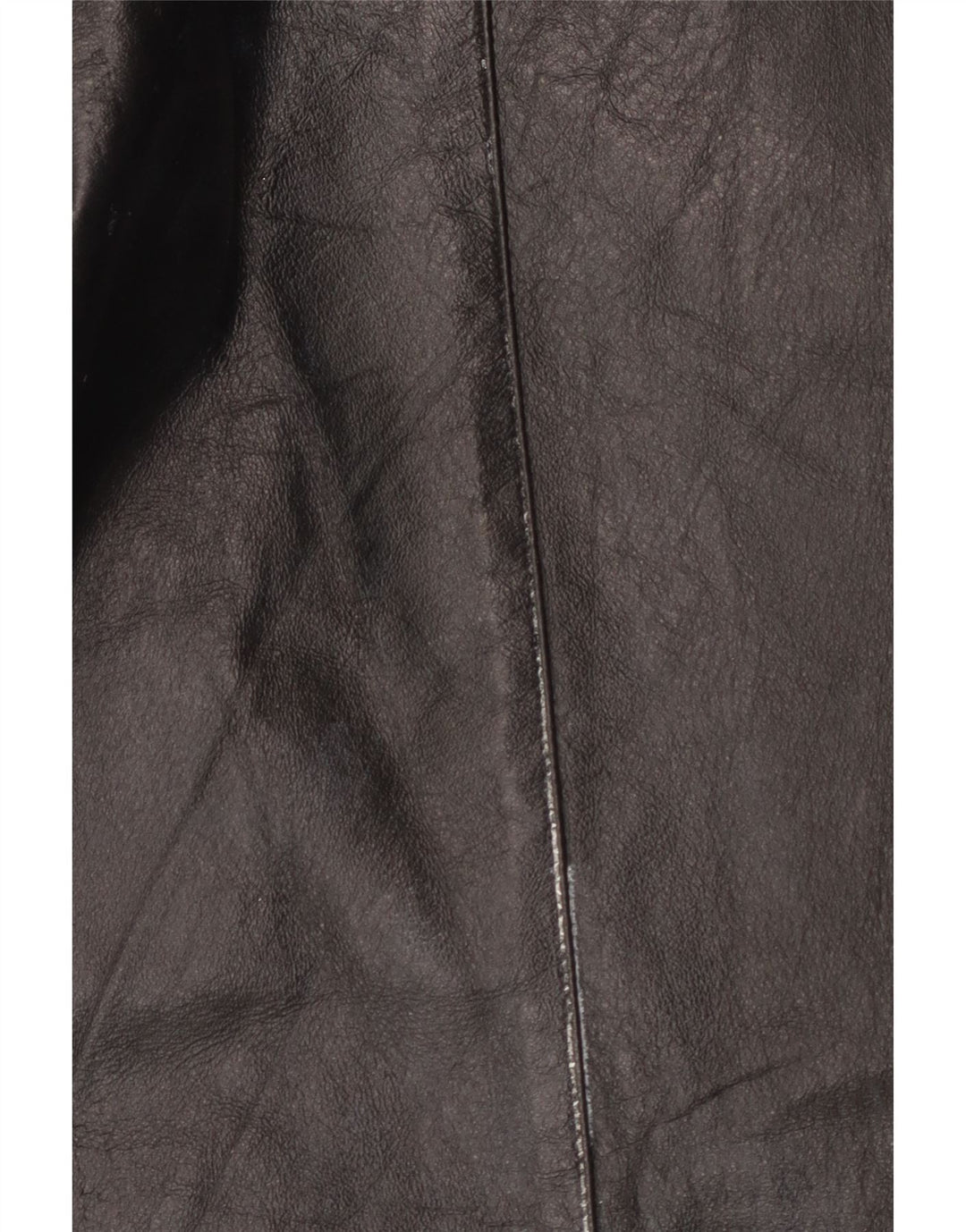 Vintage Womens Leather Coat IT 50 XL Black Leather