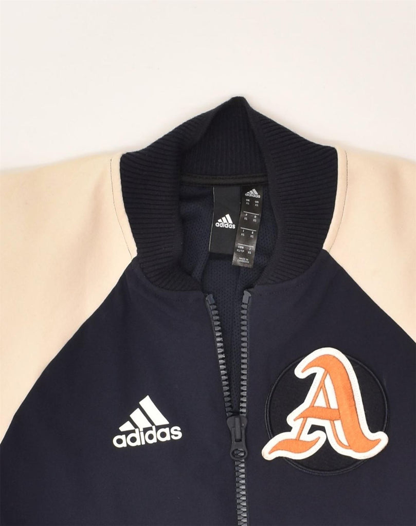 ADIDAS Mens Tracksuit Top Jacket XS Navy Blue Colourblock Nylon | Vintage Adidas | Thrift | Second-Hand Adidas | Used Clothing | Messina Hembry 