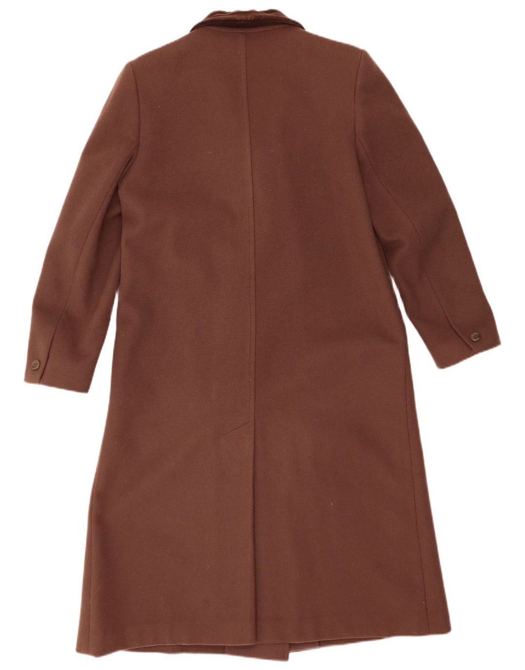 PLANET Womens Double Breasted Coat UK 10 Small Brown New Wool