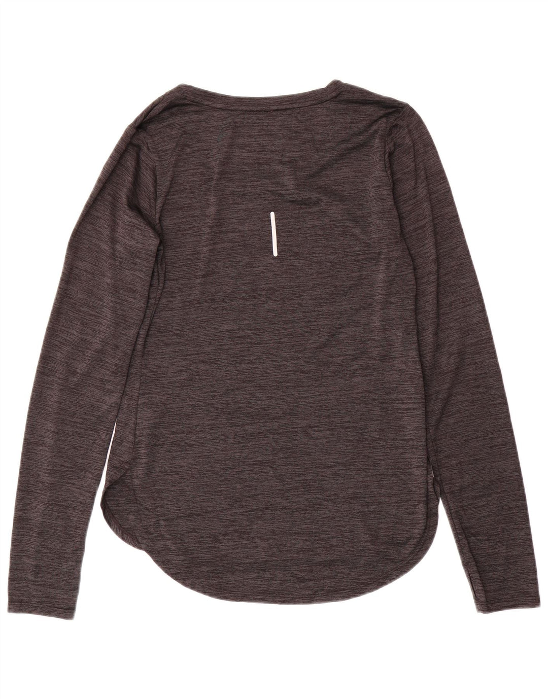 REEBOK Womens Top Long Sleeve UK 10 Small Grey Flecked Polyester