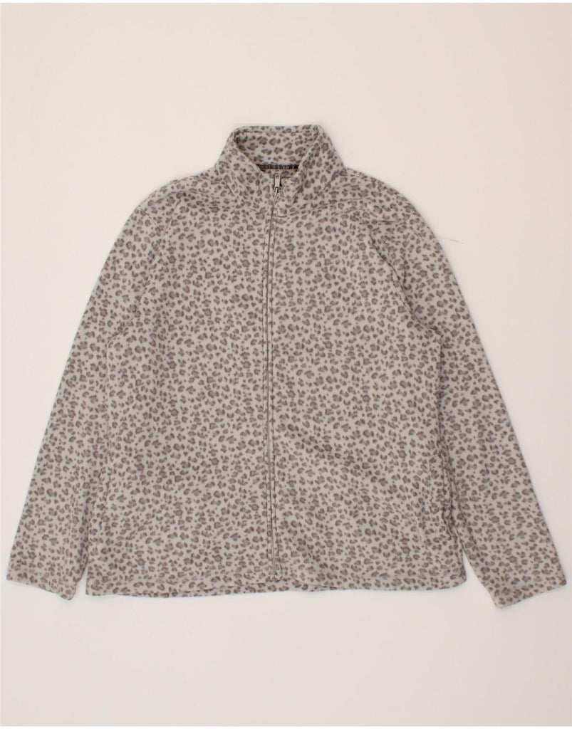 PACO BOUTIQUE Womens Fleece Jacket UK 18 XL Grey Floral Polyester Vintage Paco Boutique and Second-Hand Paco Boutique from Messina Hembry 