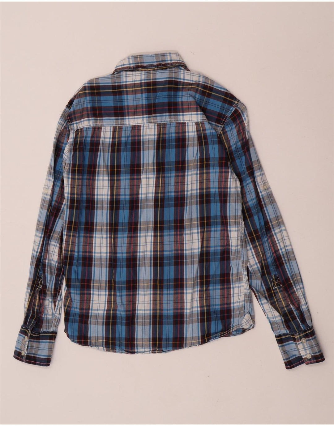 Wrangler Mens Flannel Shirt Medium Blue Check