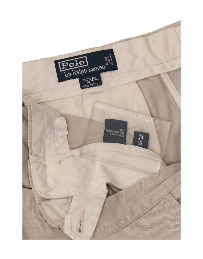 POLO RALPH LAUREN Mens Prospect Pant Straight Chino Trousers W36 L32 Beige Vintage Polo Ralph Lauren and Second-Hand Polo Ralph Lauren from Messina Hembry 